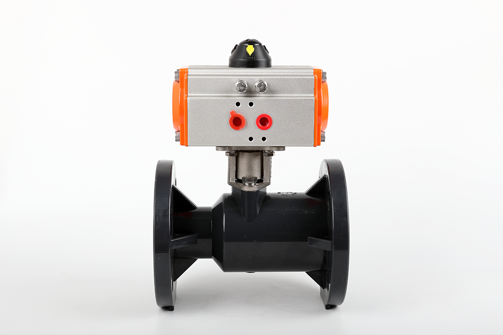 路南气动法兰一体球阀